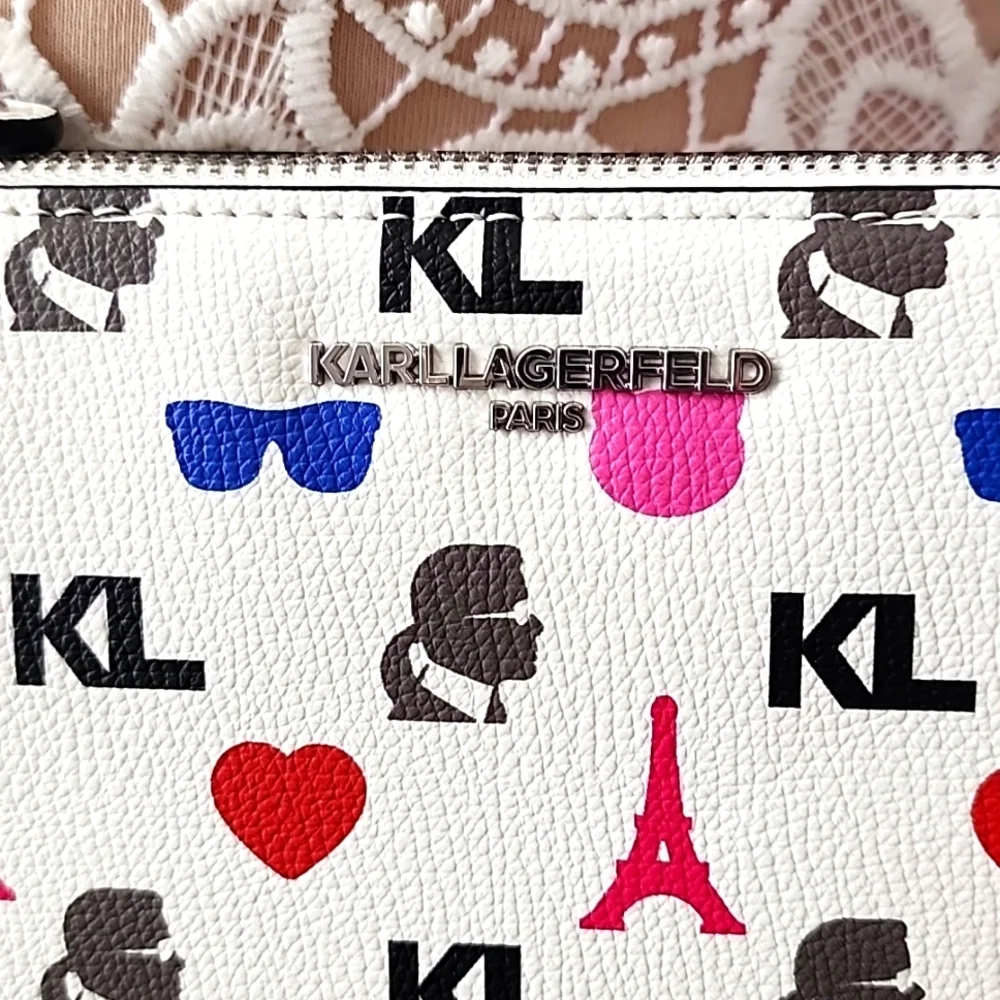 Karl Lagerfeld Paris Adele Multi-Color Logo Women's Crossbody Purse